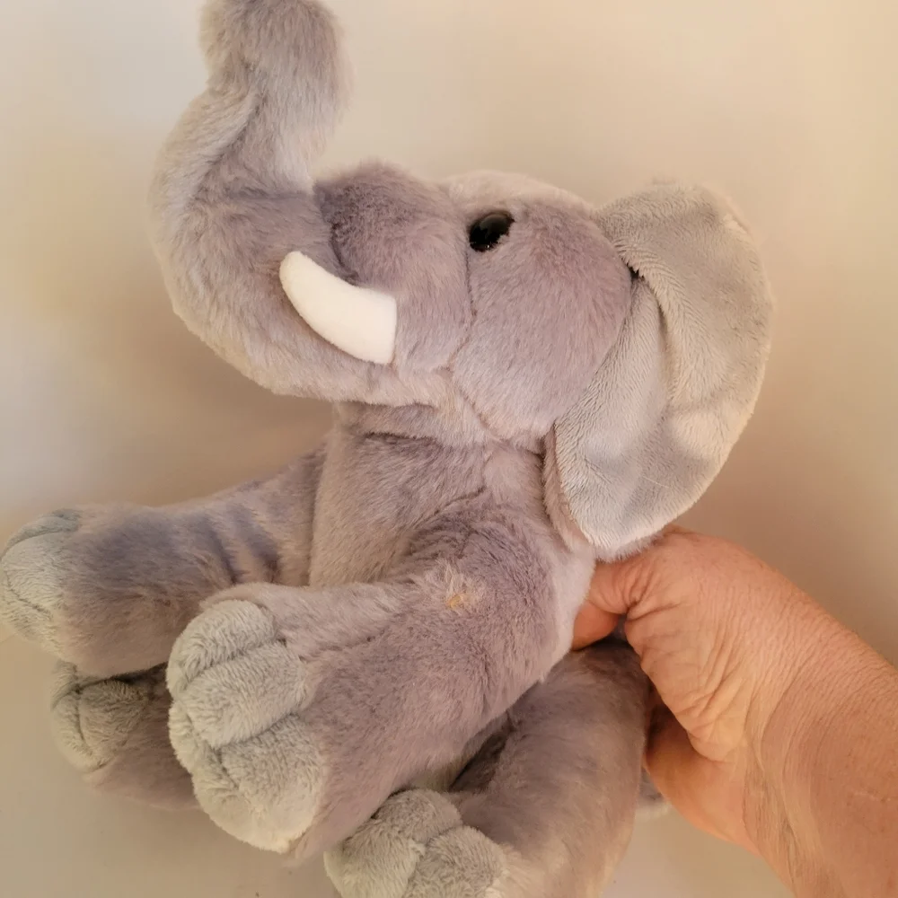 Destination Nation Elephant Plush Stuffed Animal by Aurora 9" Super Soft - Picture 4 of 6